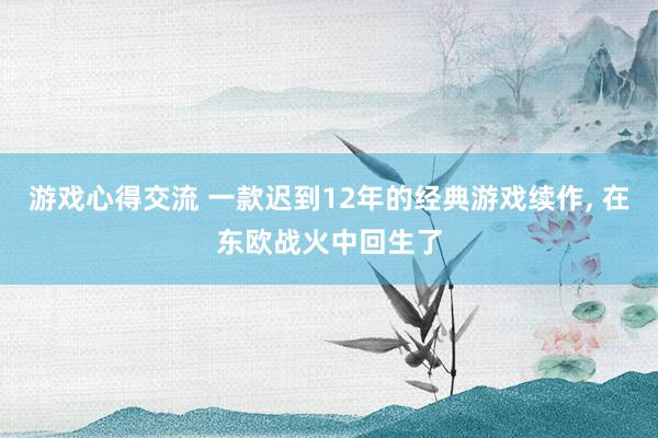 游戏心得交流 一款迟到12年的经典游戏续作, 在东欧战火中回生了