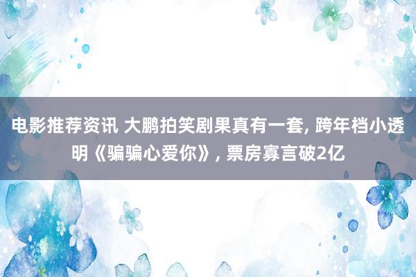 电影推荐资讯 大鹏拍笑剧果真有一套, 跨年档小透明《骗骗心爱你》, 票房寡言破2亿